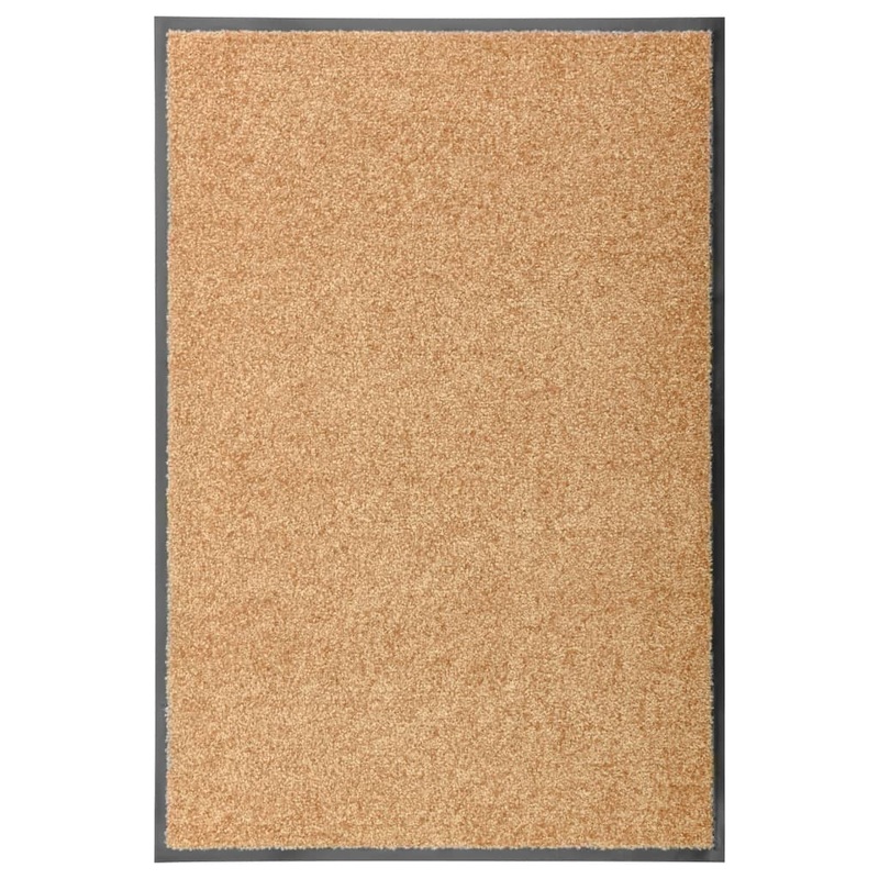 Berkfield Doormat Washable Cream 60×90 cm