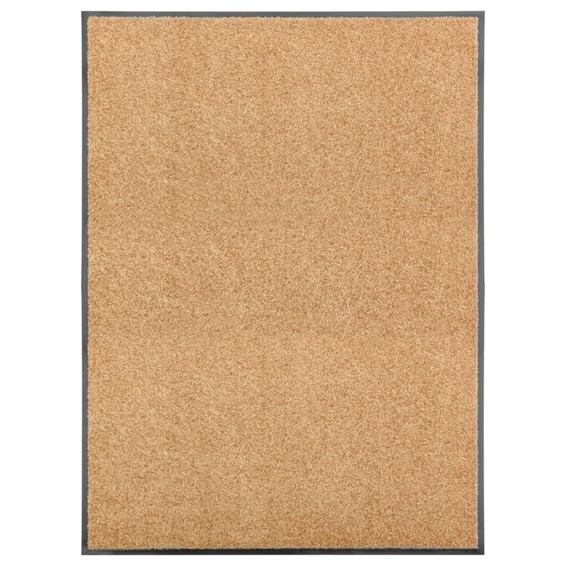 Berkfield Doormat Washable Cream 90×120 cm