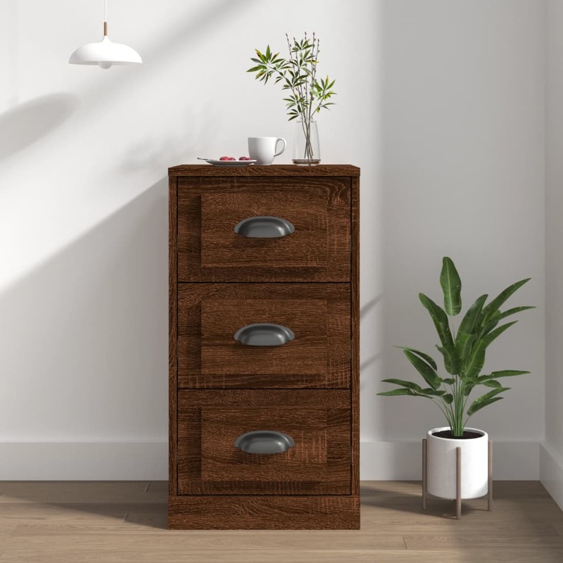 Berkfield Sideboard Brown Oak 36×35.5×67.5 cm Engineered Wood