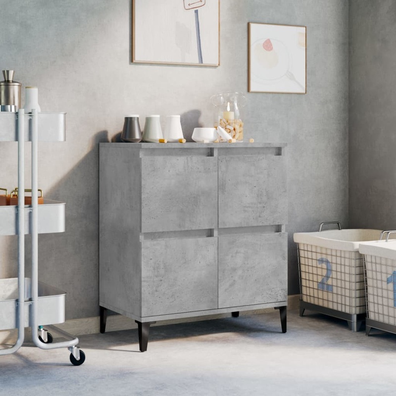 Berkfield Sideboard Concrete Grey 60x35x70 cm Engineered Wood
