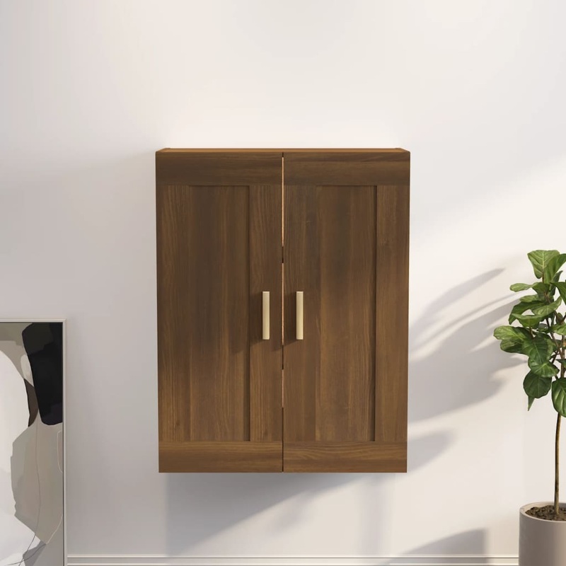 Berkfield Wall Cabinet Brown Oak 69.5×32.5×90 cm Engineered Wood