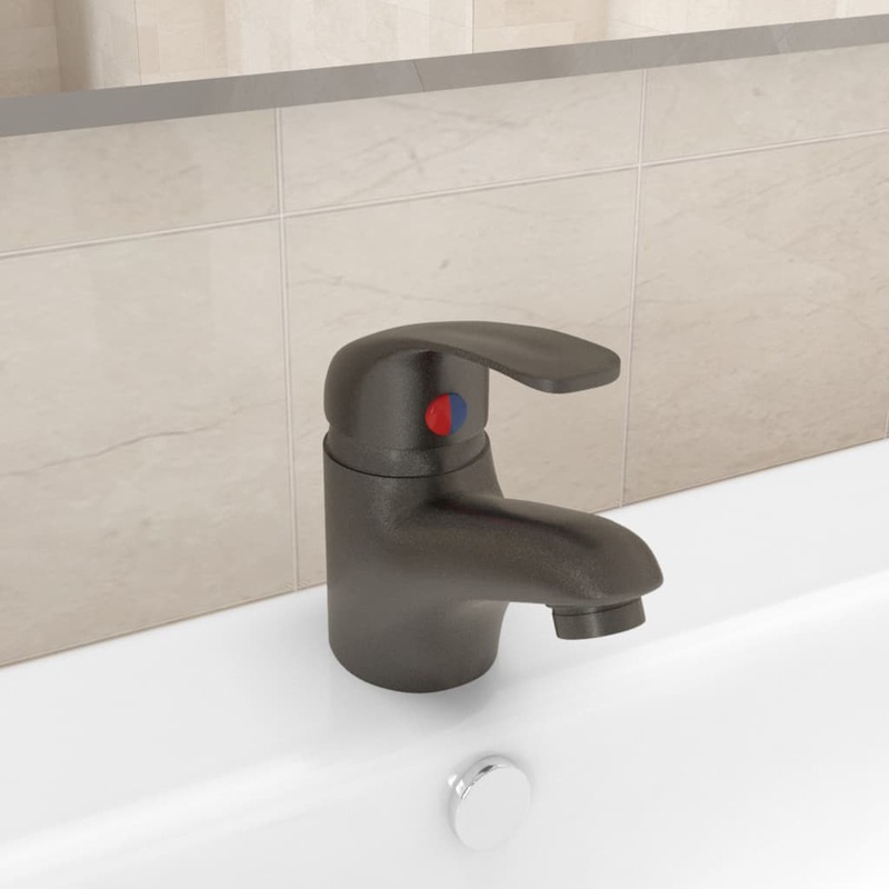 Berkfield Basin Mixer Tap Grey 13×10 cm