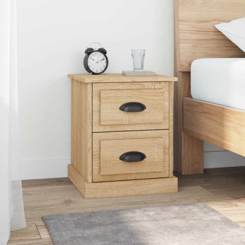 Berkfield Bedside Cabinet Sonoma Oak 39x39x47.5 cm Engineered Wood