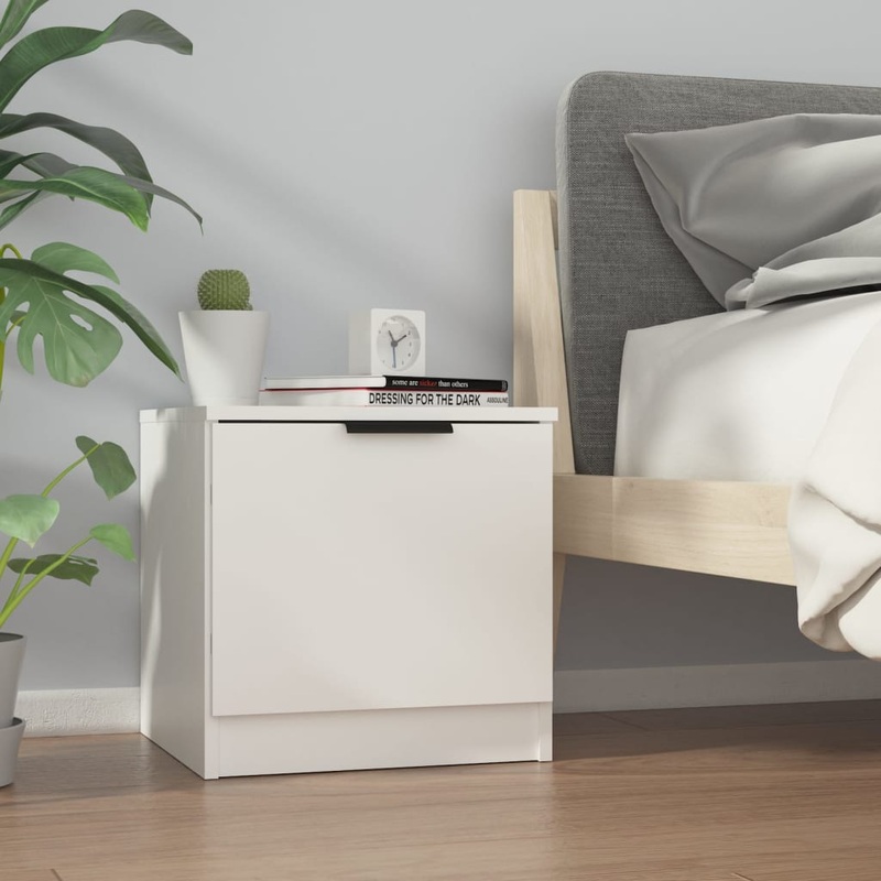 Berkfield Bedside Cabinet White 40x39x40 cm