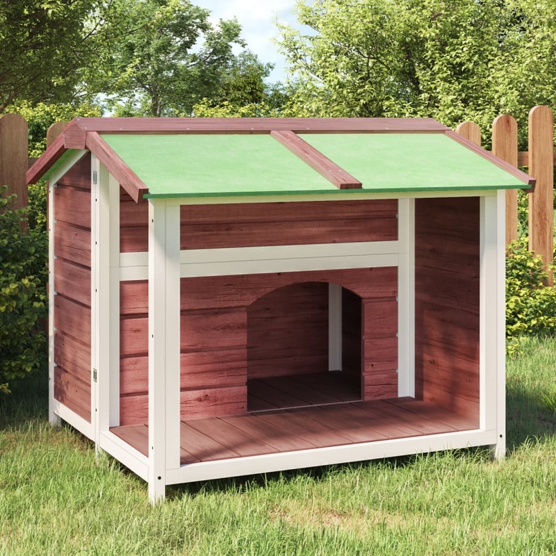Berkfield Dog Kennel Mocha 96x87x80.5 cm Solid Wood Pine