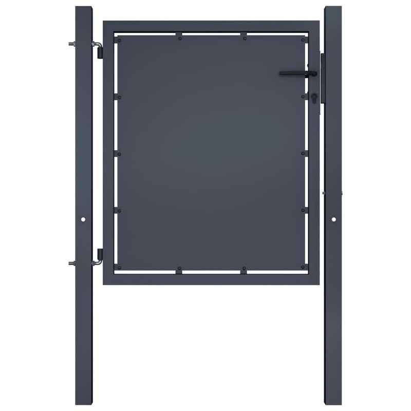 Berkfield Garden Gate Steel 100×75 cm Anthracite