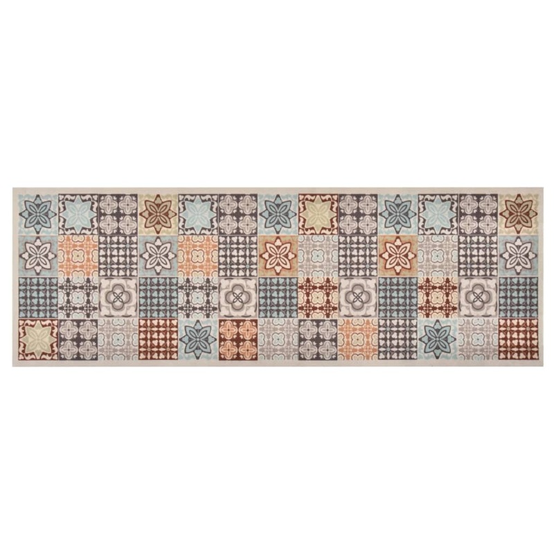 Berkfield Kitchen Carpet Washable Mosaic Colour 45×150 cm