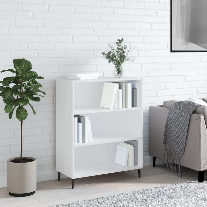 Berkfield Shelf Cabinet White 69.5×32.5×90 cm Engineered Wood