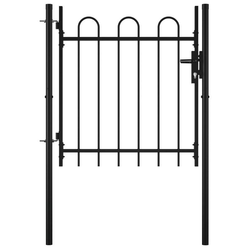 Berkfield Single Door Fence Gate with Hoop Top 100 x 75 cm