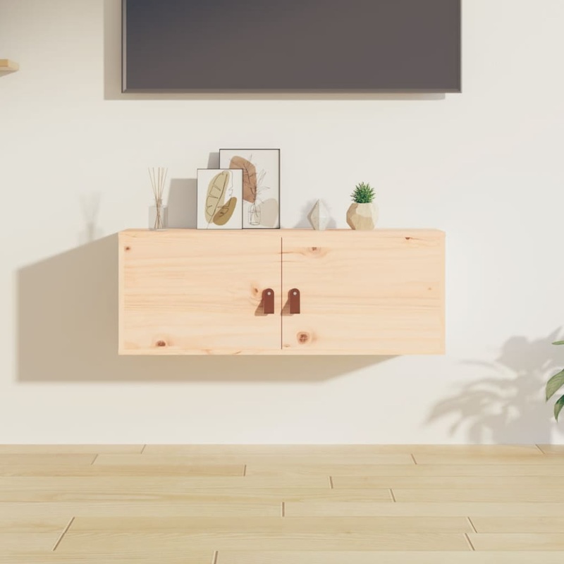 Berkfield Wall Cabinet 80x30x30 cm Solid Wood Pine