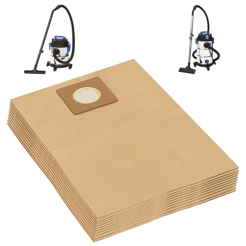 Berkfield Wet Dry Vacuum Cleaner Paper Bags 10 pcs Brown
