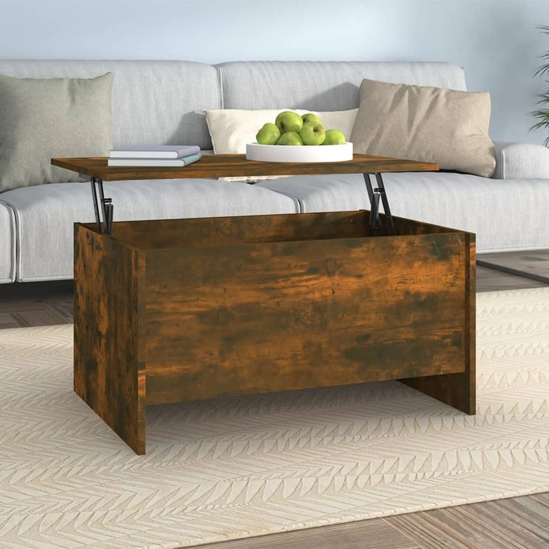Berkfield Coffee Table Smoked Oak 80×55.5×41.5 cm Engineered Wood