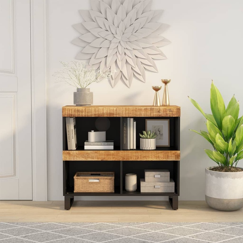 Berkfield Side Cabinet 85x33x75 cm Solid Wood Mango