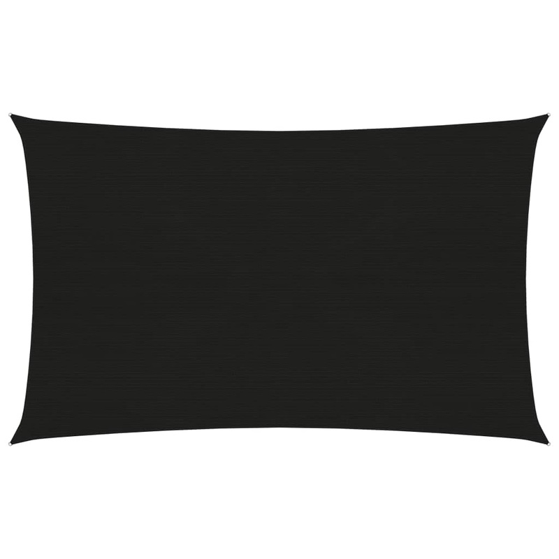 Berkfield Sunshade Sail 160 g/m__ Black 2×4.5 m HDPE