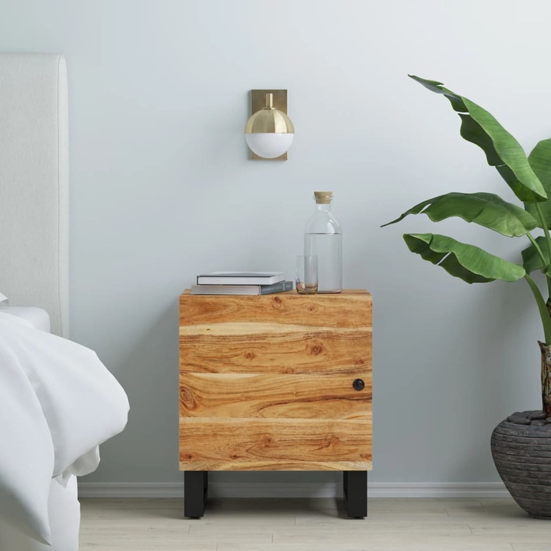 Berkfield Bedside Cabinet 40x33x46 cm Solid Wood Acacia