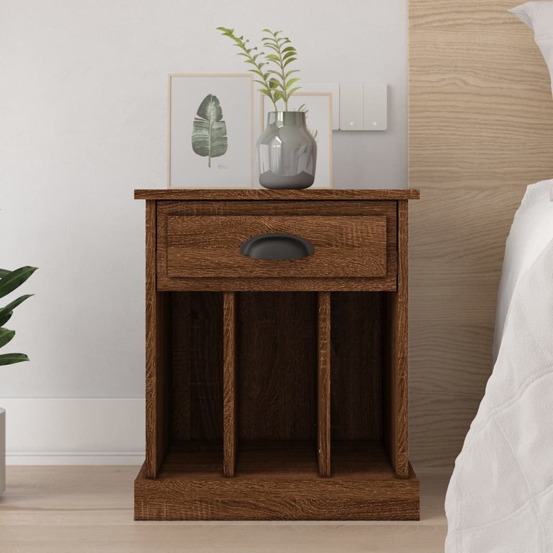 Berkfield Bedside Cabinet Brown Oak 43x36x50 cm