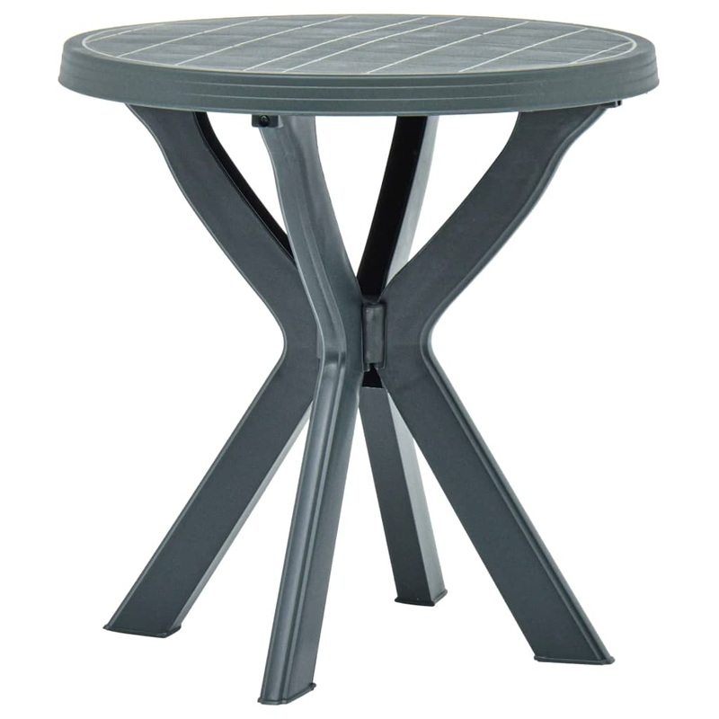 Berkfield Bistro Table Green _70 cm Plastic