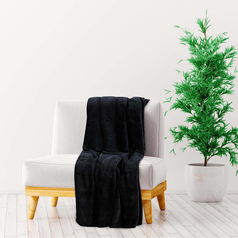 Berkfield Blanket Black 150×200 cm Polyester