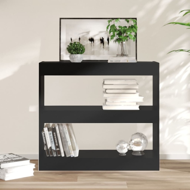 Berkfield Book Cabinet/Room Divider Black 80x30x72 cm