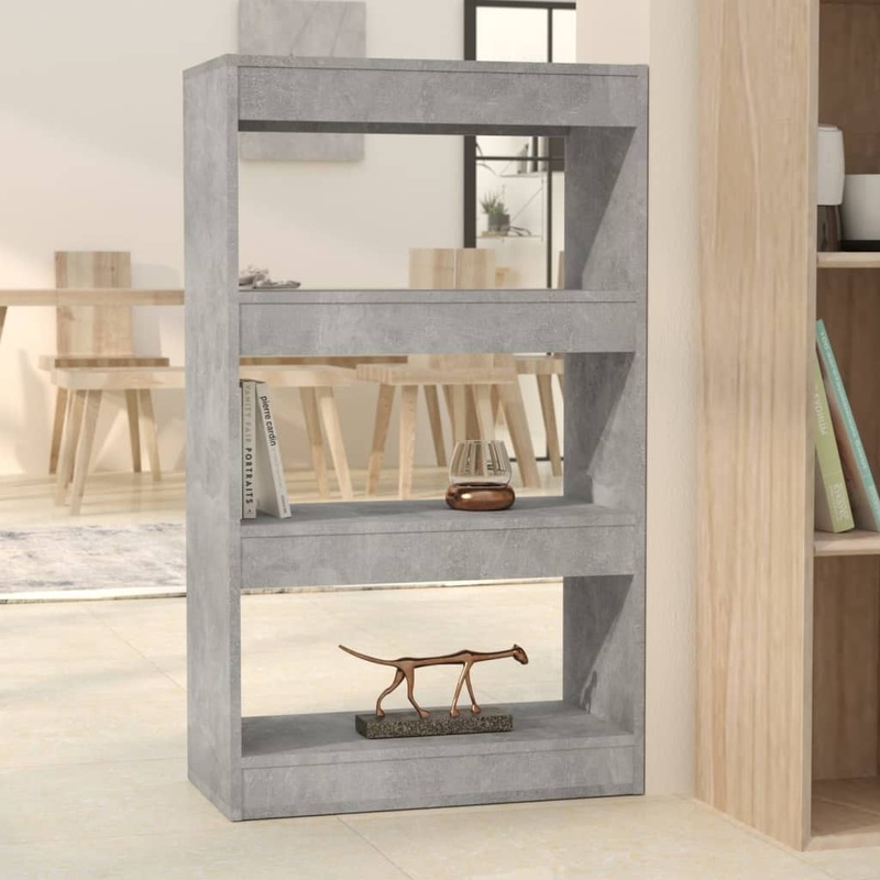Berkfield Book Cabinet/Room Divider Concrete Grey 60x30x103 cm Engineered Wood