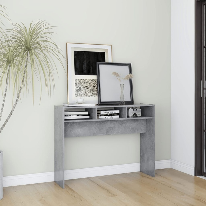 Berkfield Console Table Concrete Grey 105x30x80 cm Engineered Wood