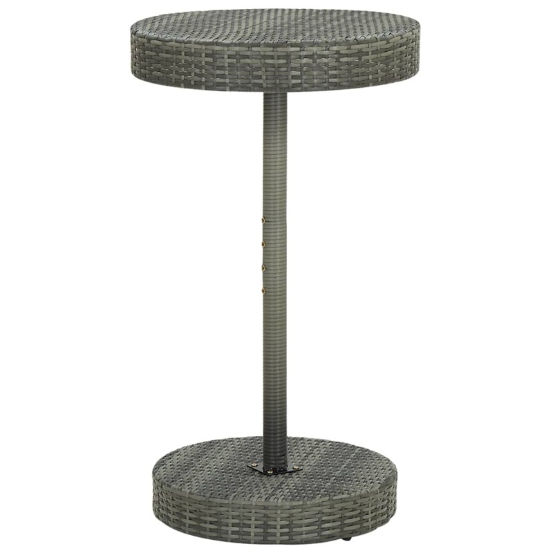 Berkfield Garden Table Grey 60.5×106 cm Poly Rattan