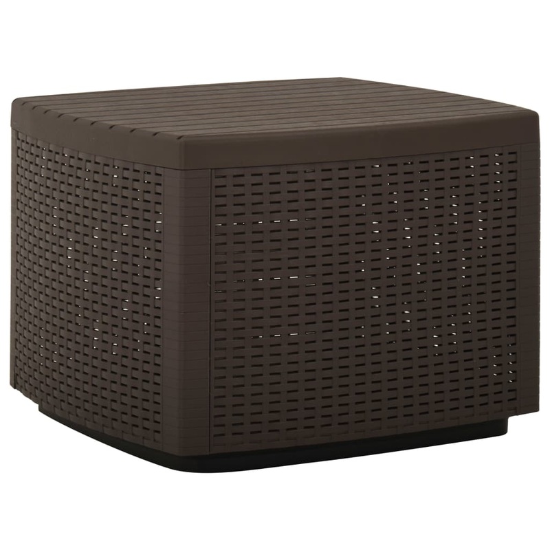 Berkfield Garden Table Mocha 53x53x40 cm Plastic