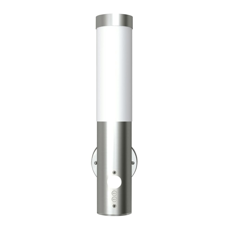 Berkfield Outdoor Wall Lamp with Motion Detector Stainless Steel