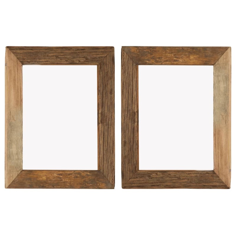 Berkfield Photo Frames 2 pcs 34×40 cm Solid Reclaimed Wood and Glass