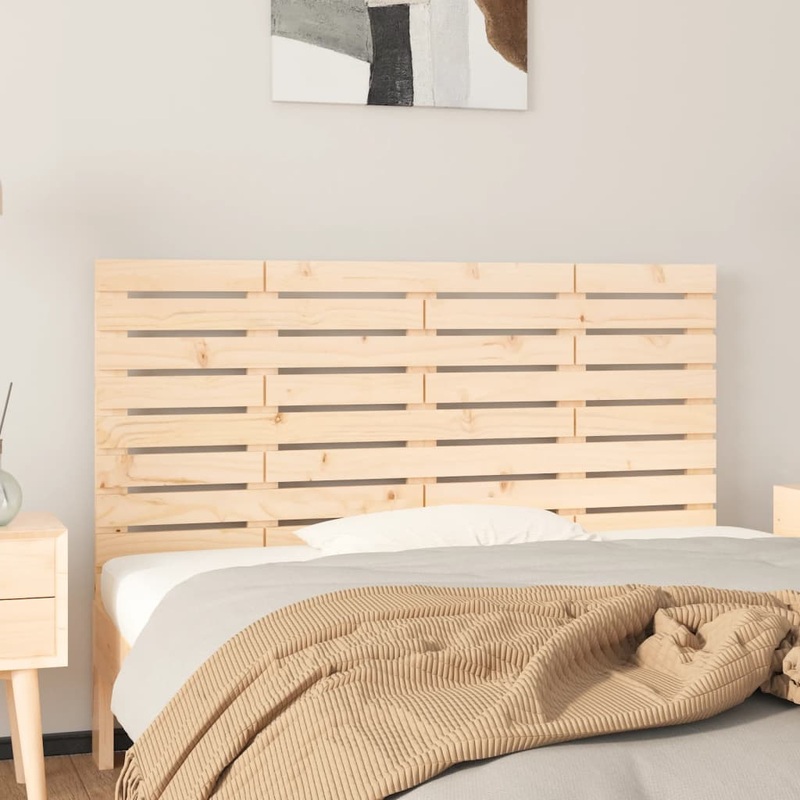 Berkfield Wall Headboard 126x3x63 cm Solid Wood Pine