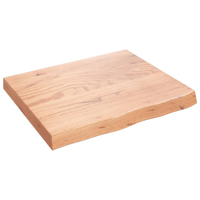 Berkfield Wall Shelf Light Brown 60x50x6 cm Treated Solid Wood Oak