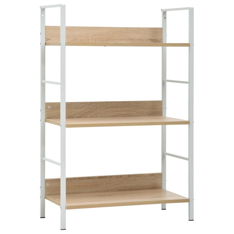Berkfield 3-Layer Book Shelf Oak 60×27.6×90.5 cm Engineered Wood