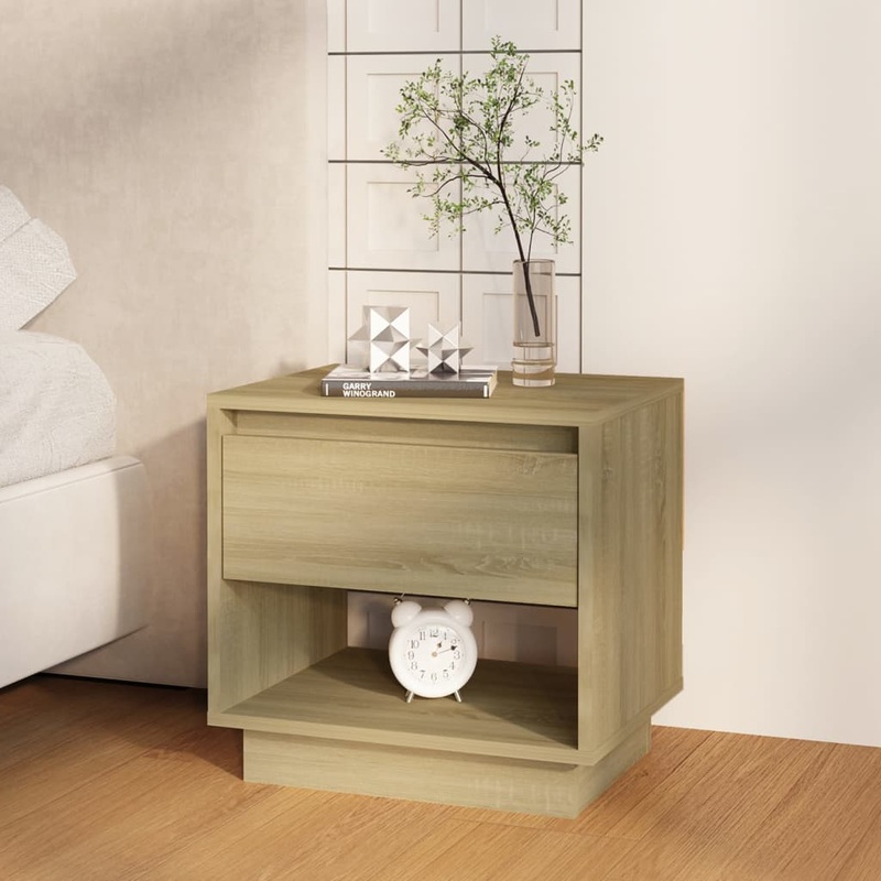 Berkfield Bedside Cabinet Sonoma Oak 45x34x44 cm Engineered Wood