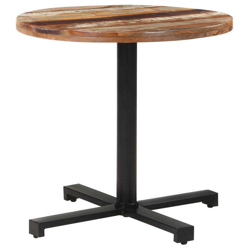 Berkfield Bistro Table Round _80x75 cm Solid Reclaimed Wood
