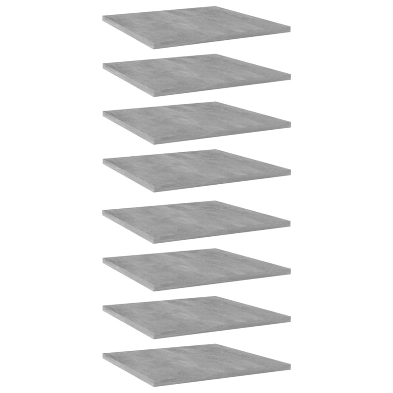 Berkfield Bookshelf Boards 8 pcs Concrete Grey 40x40x1.5 cm Engineered Wood