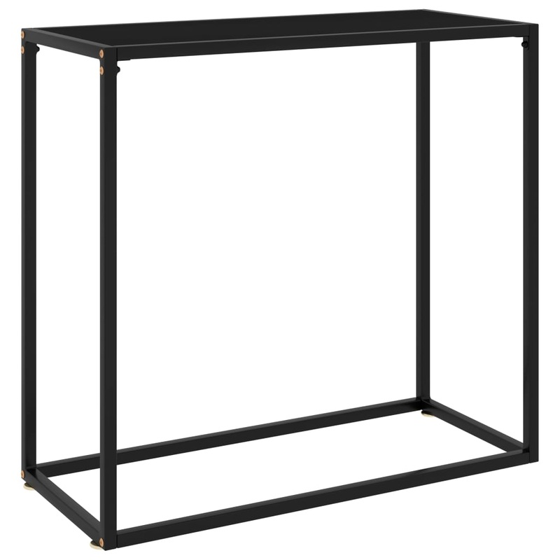 Berkfield Console Table Black 80x35x75 cm Tempered Glass