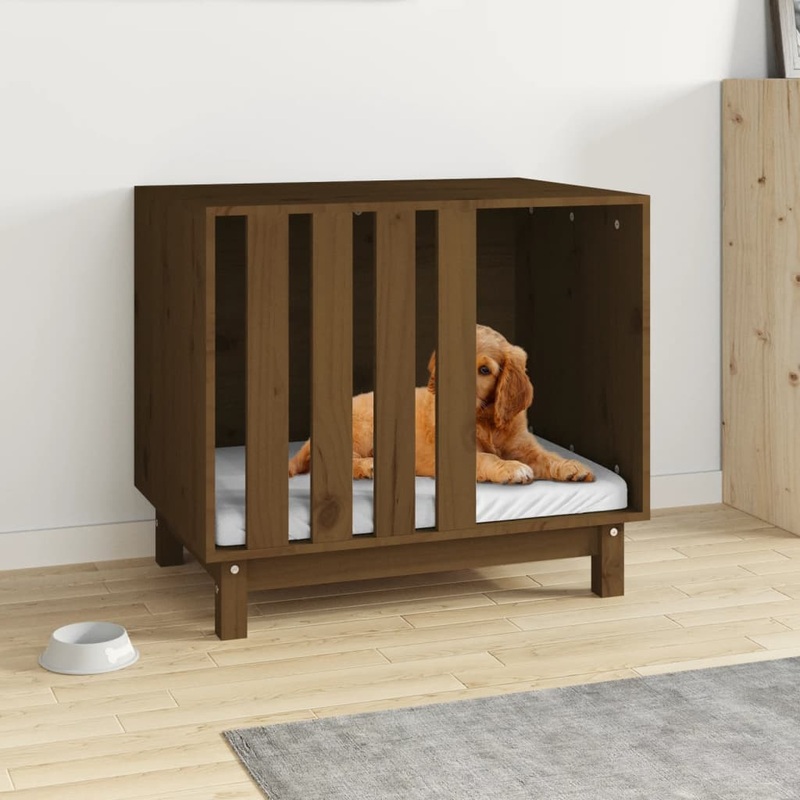Berkfield Dog House Honey Brown 70x50x62 cm Solid Wood Pine