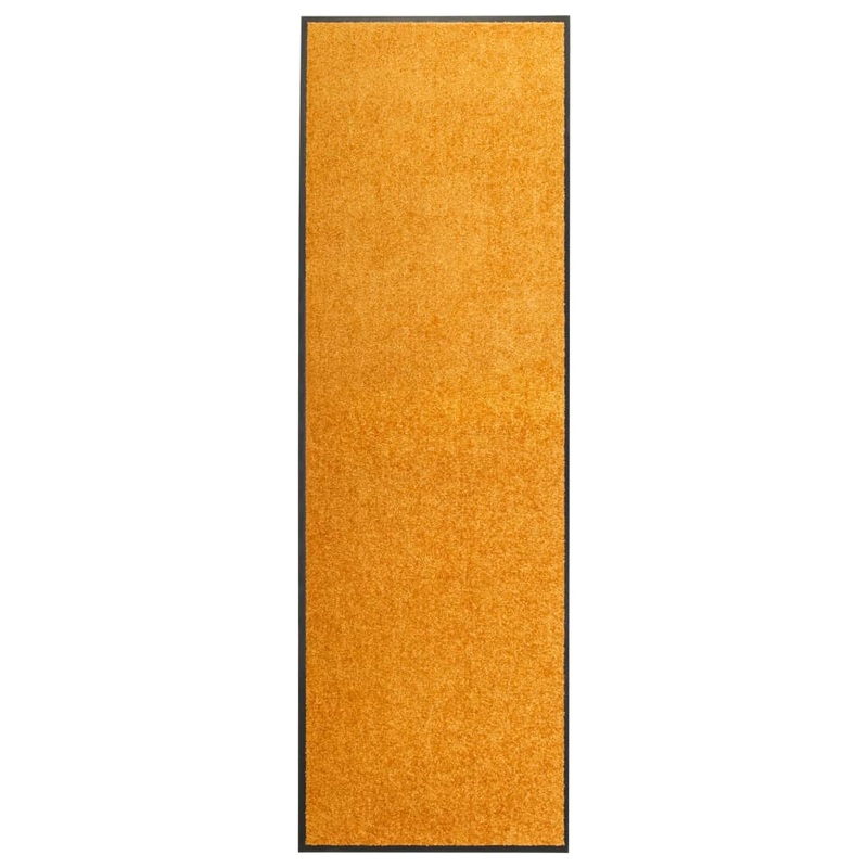 Berkfield Doormat Washable Orange 60×180 cm