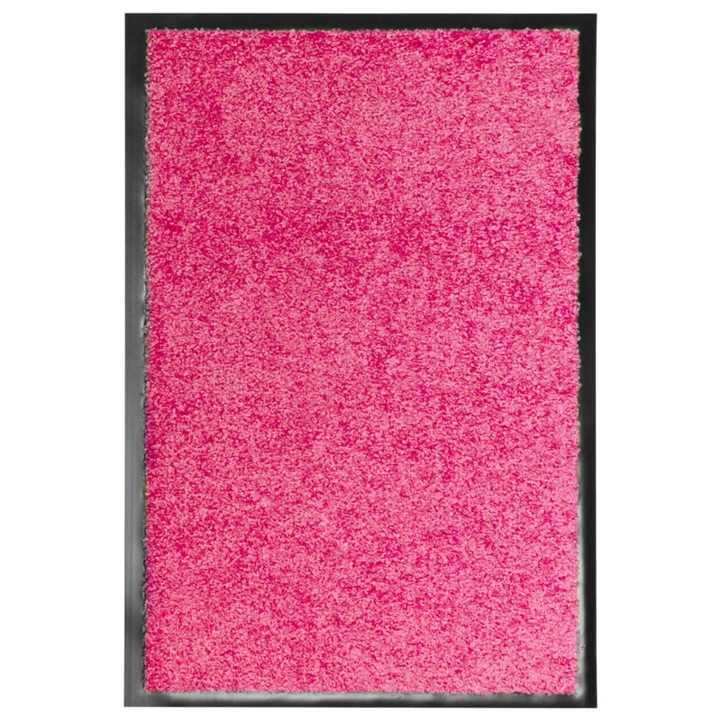 Berkfield Doormat Washable Pink 40×60 cm