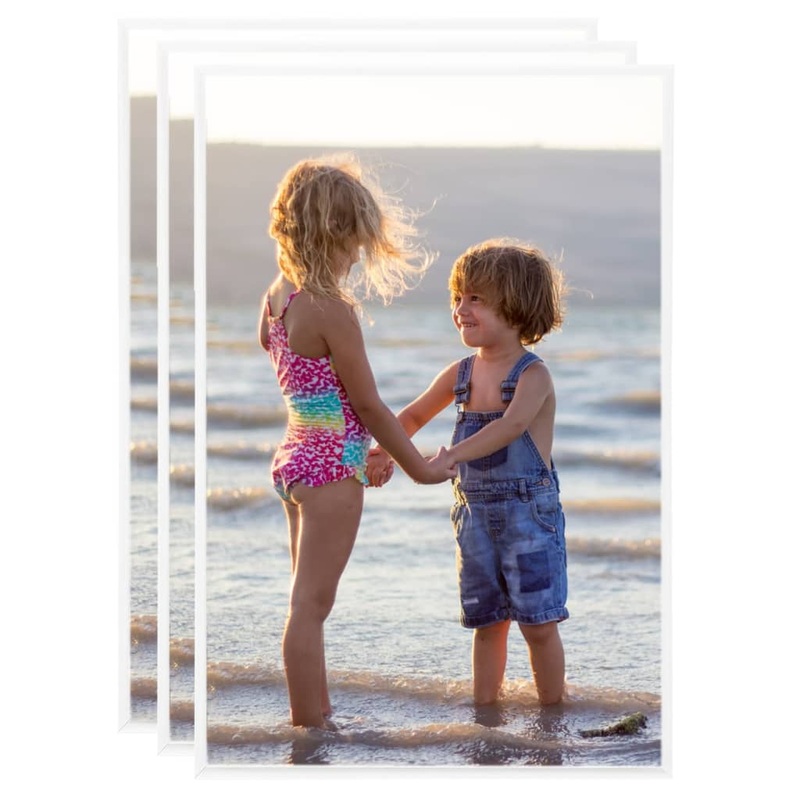 Berkfield Photo Frames Collage 3 pcs for Wall or Table White 50×70 cm MDF