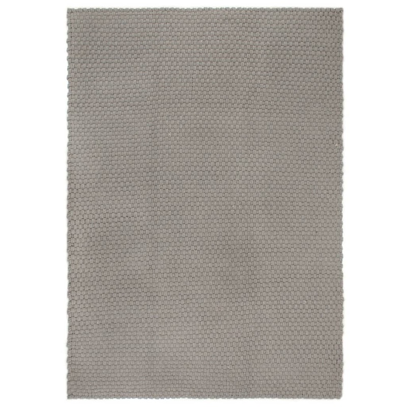 Berkfield Rug Rectangular Grey 120×180 cm Cotton