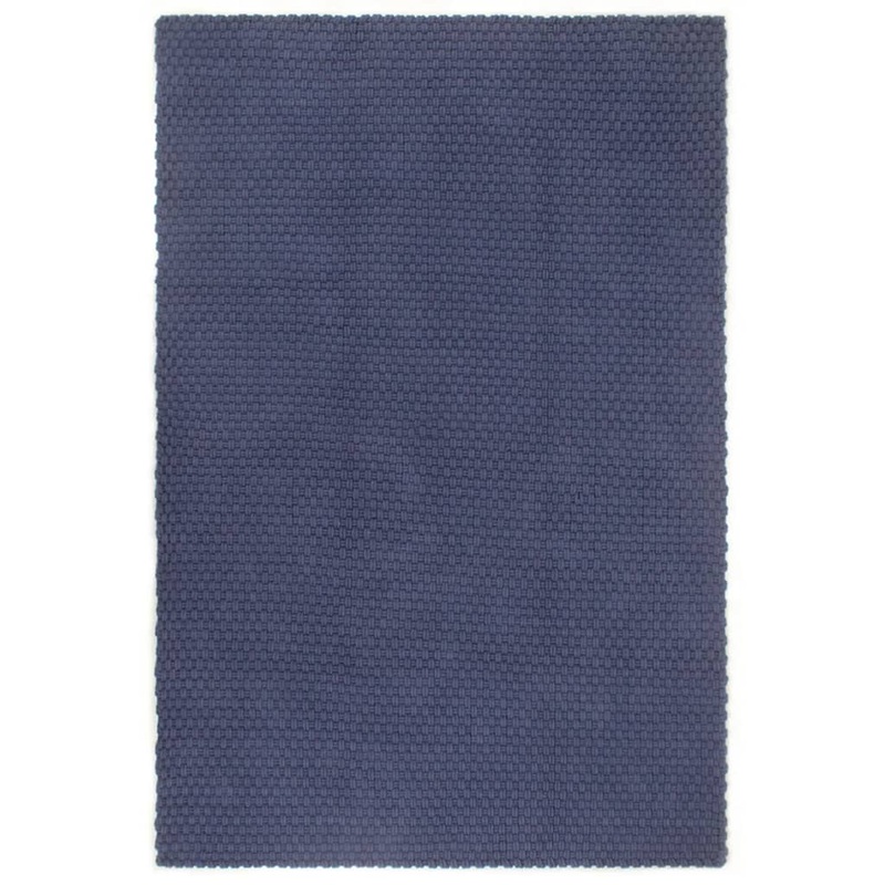Berkfield Rug Rectangular Navy Blue 180×250 cm Cotton