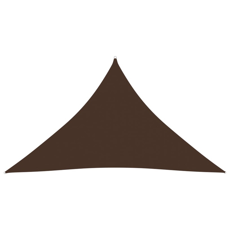 Berkfield Sunshade Sail Oxford Fabric Triangular 3.5×3.5×4.9 m Brown