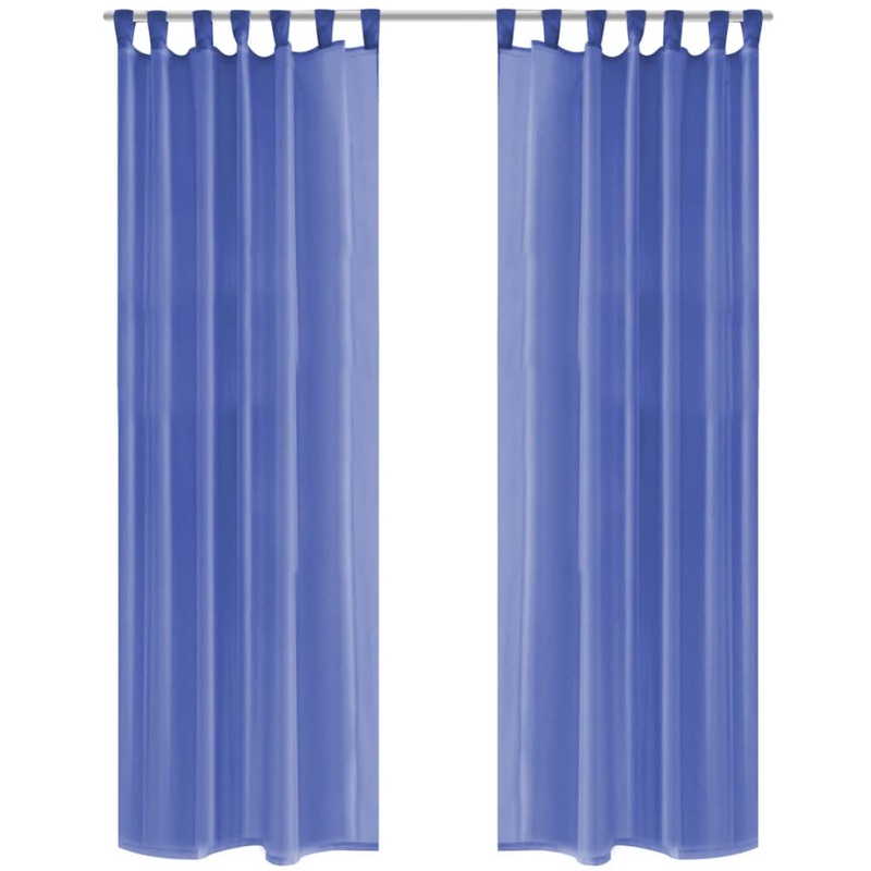 Berkfield Voile Curtains 2 pcs 140×245 cm Royal Blue
