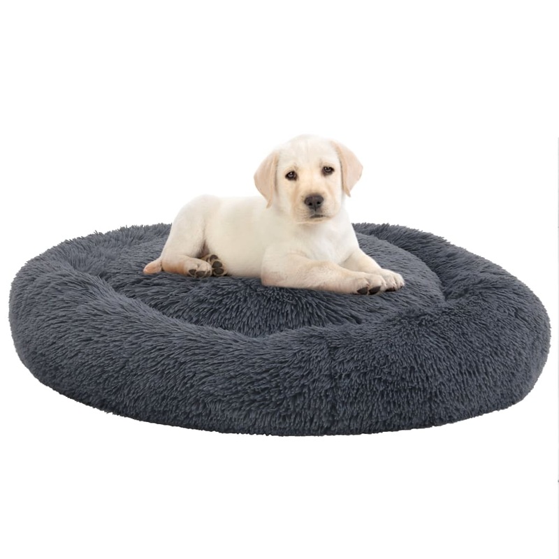 Berkfield Washable Dog & Cat Cushion Dark Grey 90x90x16 cm Plush