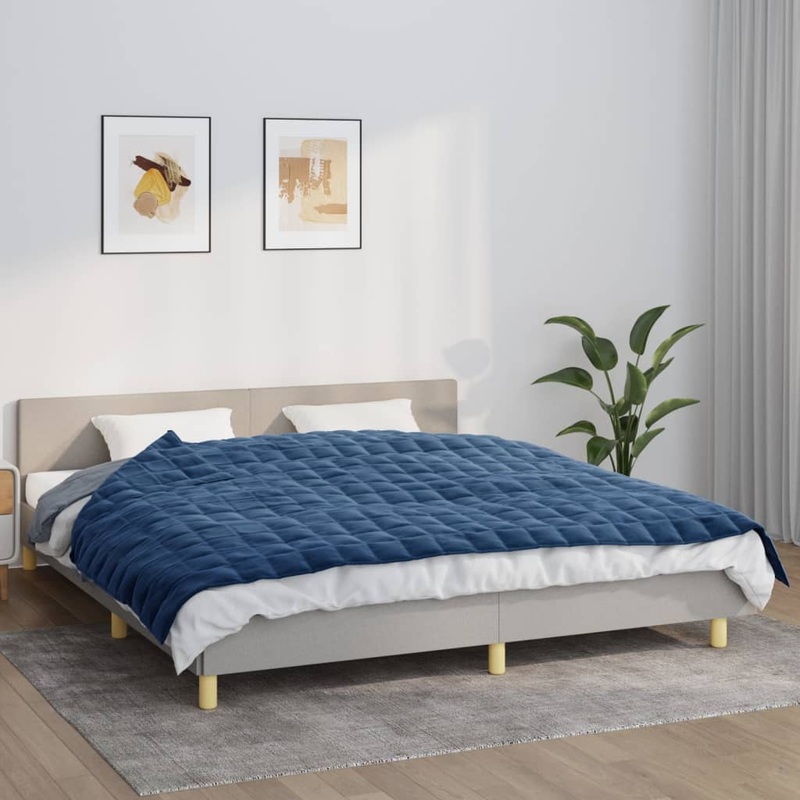 Berkfield Weighted Blanket Blue 155×220 cm 7 kg Fabric