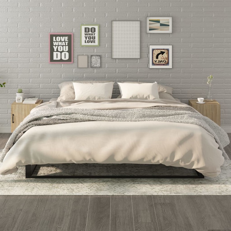 Berkfield Bedside Cabinets 2 pcs Sonoma Oak Engineered Wood