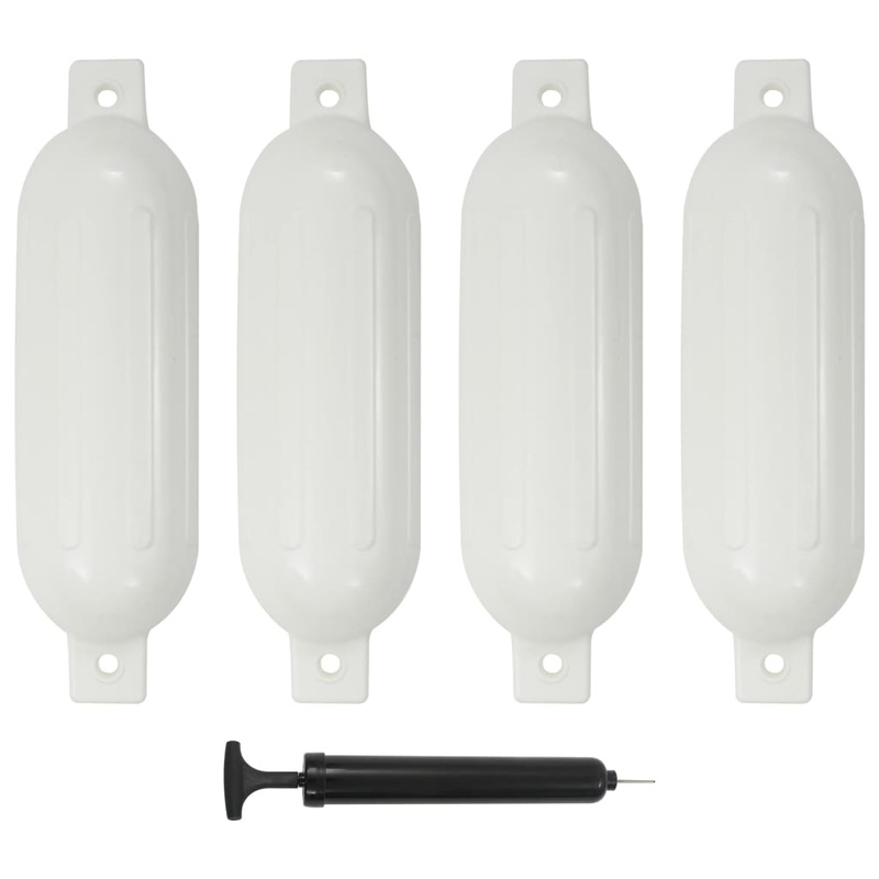 Berkfield Boat Fender 4 pcs White 51×14 cm PVC