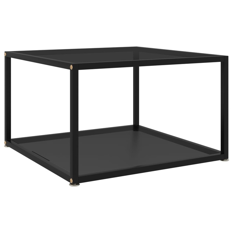 Berkfield Coffee Table Black 60x60x35 cm Tempered Glass
