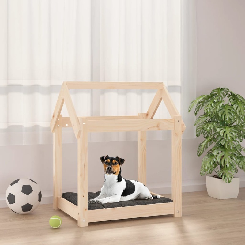 Berkfield Dog Bed 61x50x70 cm Solid Wood Pine